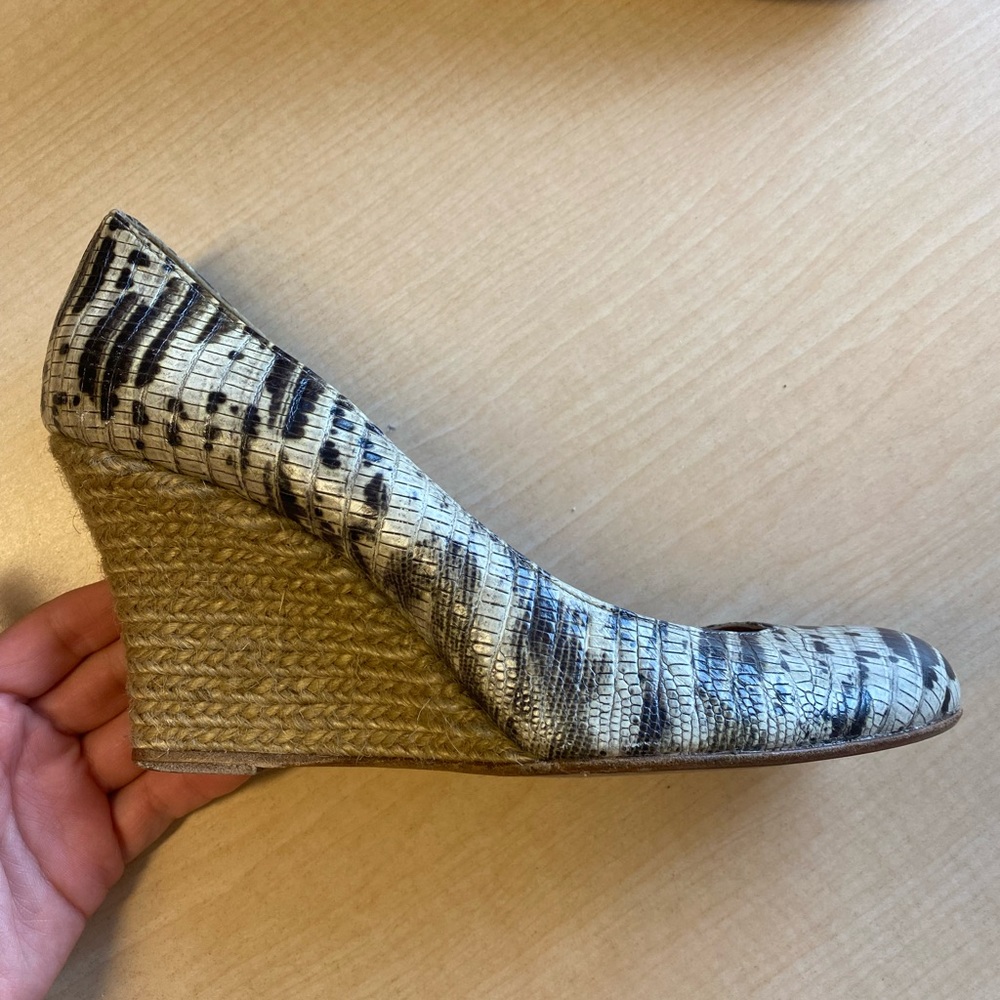 Landon Snakeskin Wedges size 38 (7.5 US).